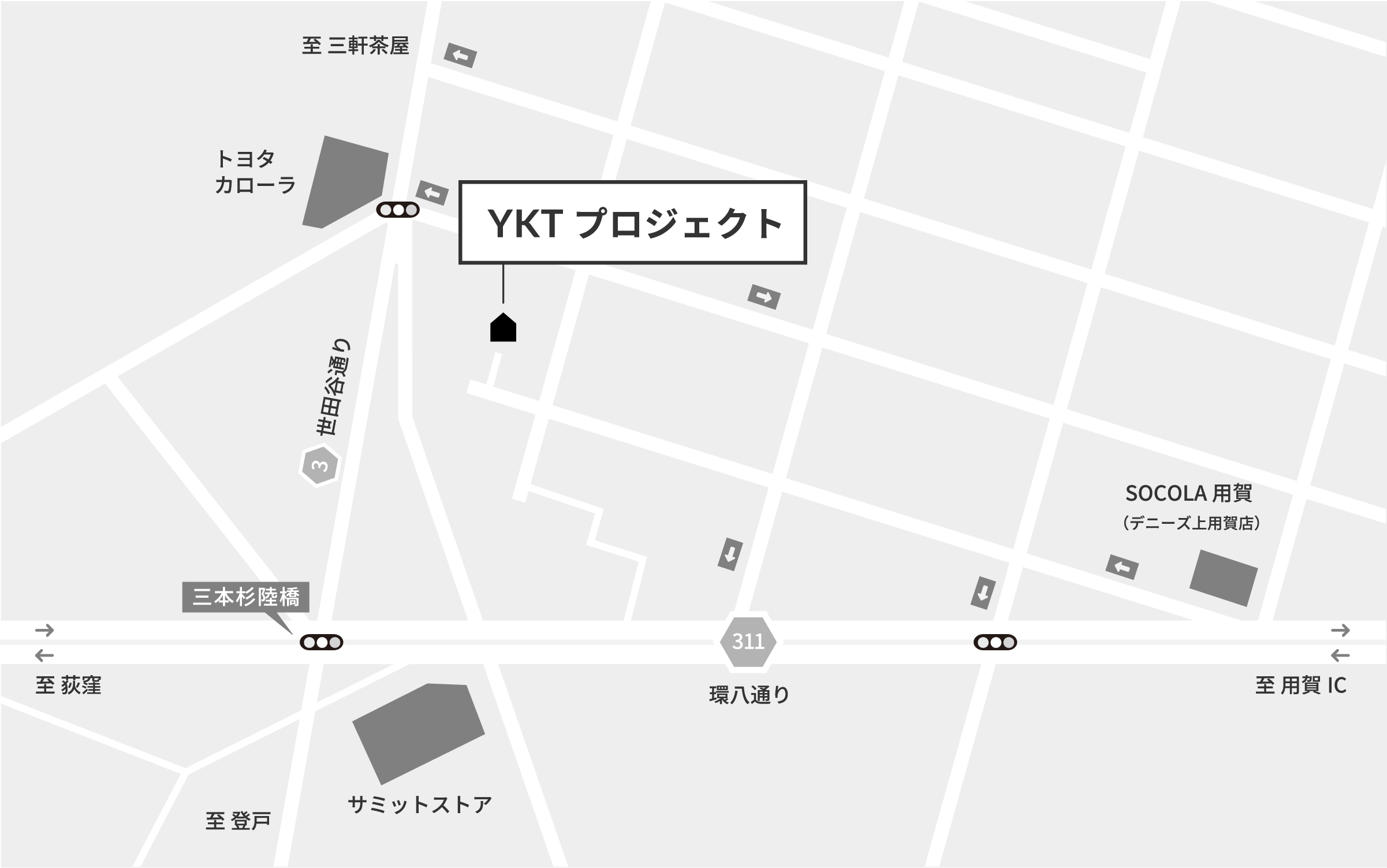 YKTの会社案内マップ